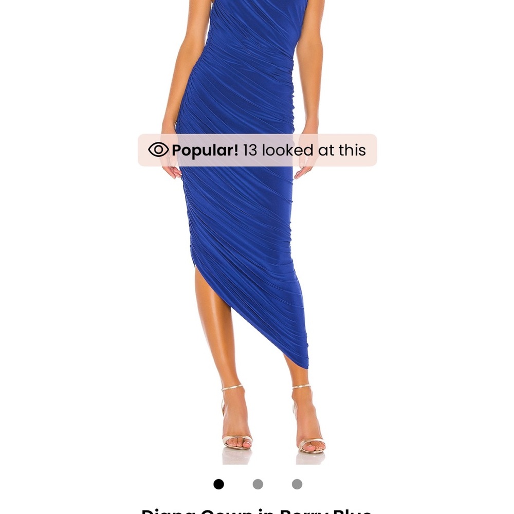 Norma Kamali Asymmetrical Blue Dress